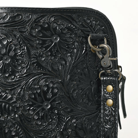 ADBG1138 American Darling Hand Tooled Floral Leather Crossbody Bag Western Purse