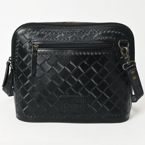 American Darling Hand Tooled Floral Leather Crossbody Bag Western Purse