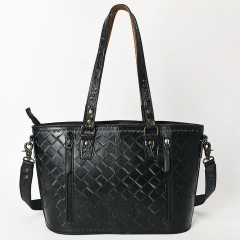 American Darling Hand Tooled Leather Tote -Western Floral Carved Purse