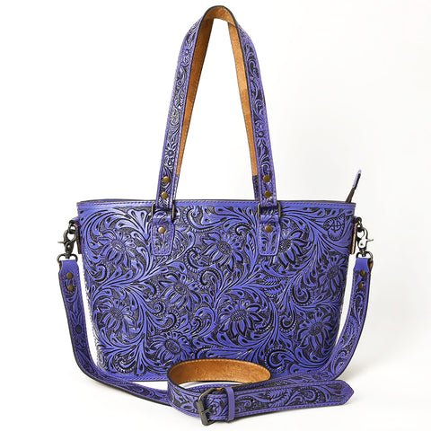 ADBG1141 American Darling Hand Tooled Leather Tote -Western Floral Carved Purse
