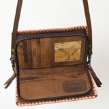 ADBG1228 Hand-Tooled Leather Holster Clutch Bag - Western Floral Design