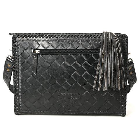 American Darling Hand-Tooled Western Leather Crossbody Bag - Genuine Floral Carved Artisan Purse