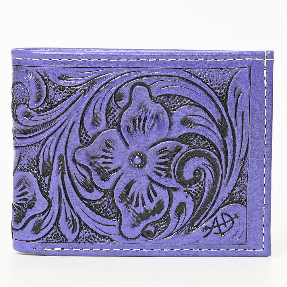 American Darling Hand Tooled Leather Bifold Wallet | Floral Carved Purse