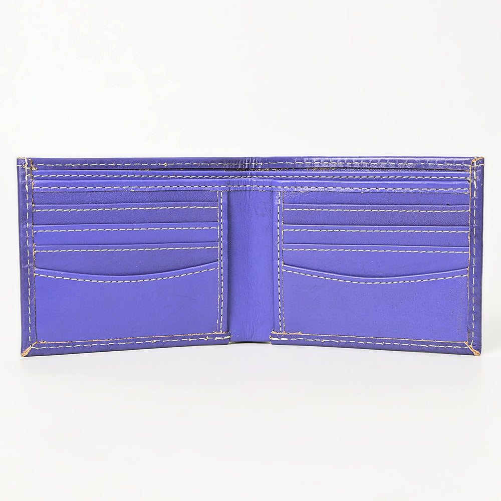 American Darling Hand Tooled Leather Bifold Wallet | Floral Carved Purse