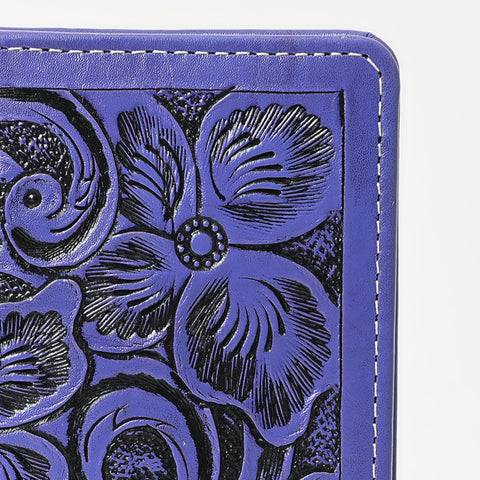American Darling Hand-Tooled Genuine Leather Western Wallet Handbag - Floral Carved Women Wallet