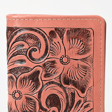 ADBG1269 American Darling Hand-Tooled Genuine Leather Western Wallet Handbag - Floral Carved Women Wallet