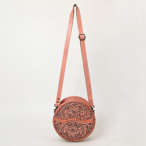 American Darling Western Leather Canteen Bag with Hand-Tooled Floral Detailing | Genuine Leather Crossbody