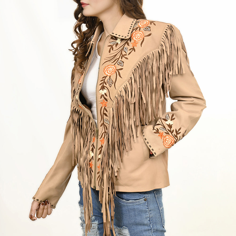 ADJKT045 Genuine Leather Women Shirt Jacket Dress