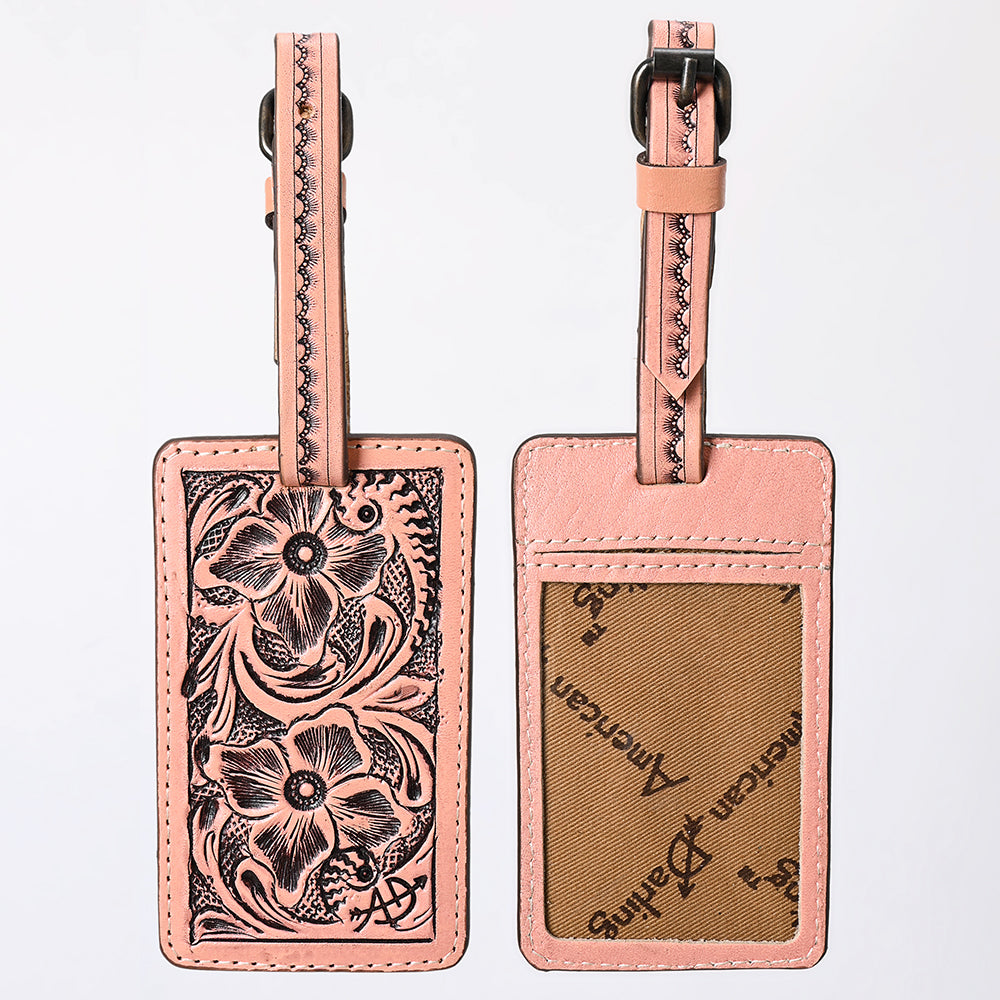 ADBG1462 Hand-Tooled Leather Card Holder - Western Floral Design by American Darling
