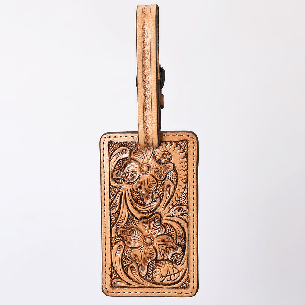 ADBG1462 Hand-Tooled Leather Card Holder - Western Floral Design by American Darling