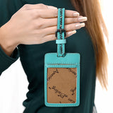 ADBG1462 Hand-Tooled Leather Card Holder - Western Floral Design by American Darling