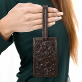 ADBG1462 Hand-Tooled Leather Card Holder - Western Floral Design by American Darling