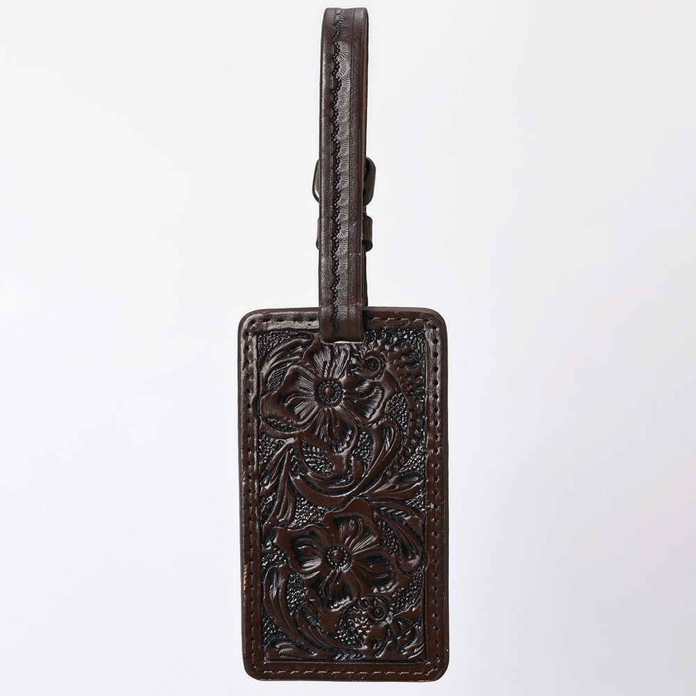 ADBG1462 Hand-Tooled Leather Card Holder - Western Floral Design by American Darling