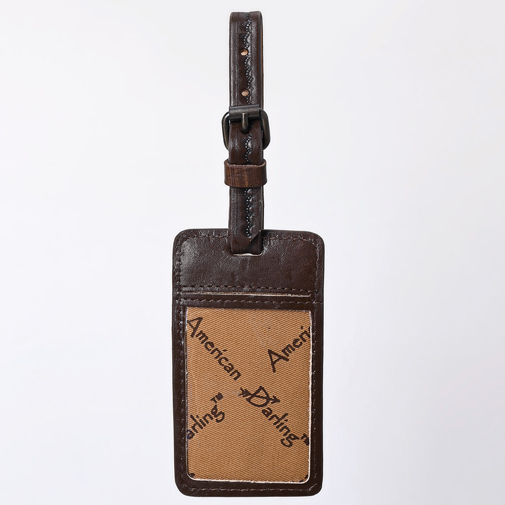 ADBG1462 Hand-Tooled Leather Card Holder - Western Floral Design by American Darling