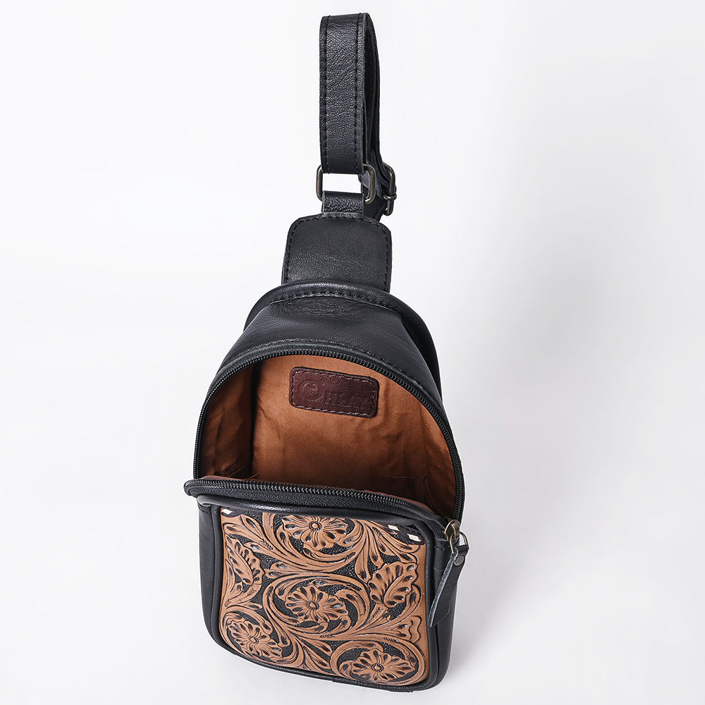 OHG188 Sling Hand Tooled Genuine Western Leather Women Bag