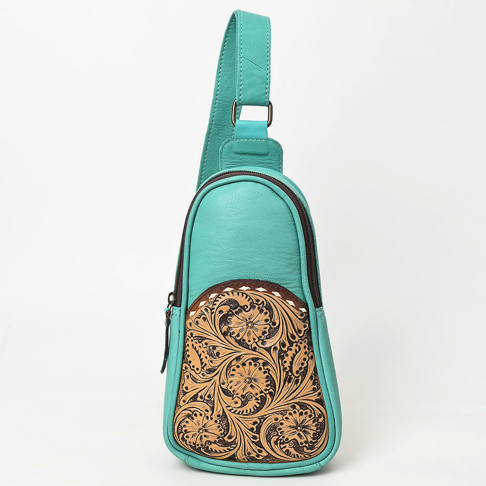 OHG188 Sling Hand Tooled Genuine Western Leather Women Bag