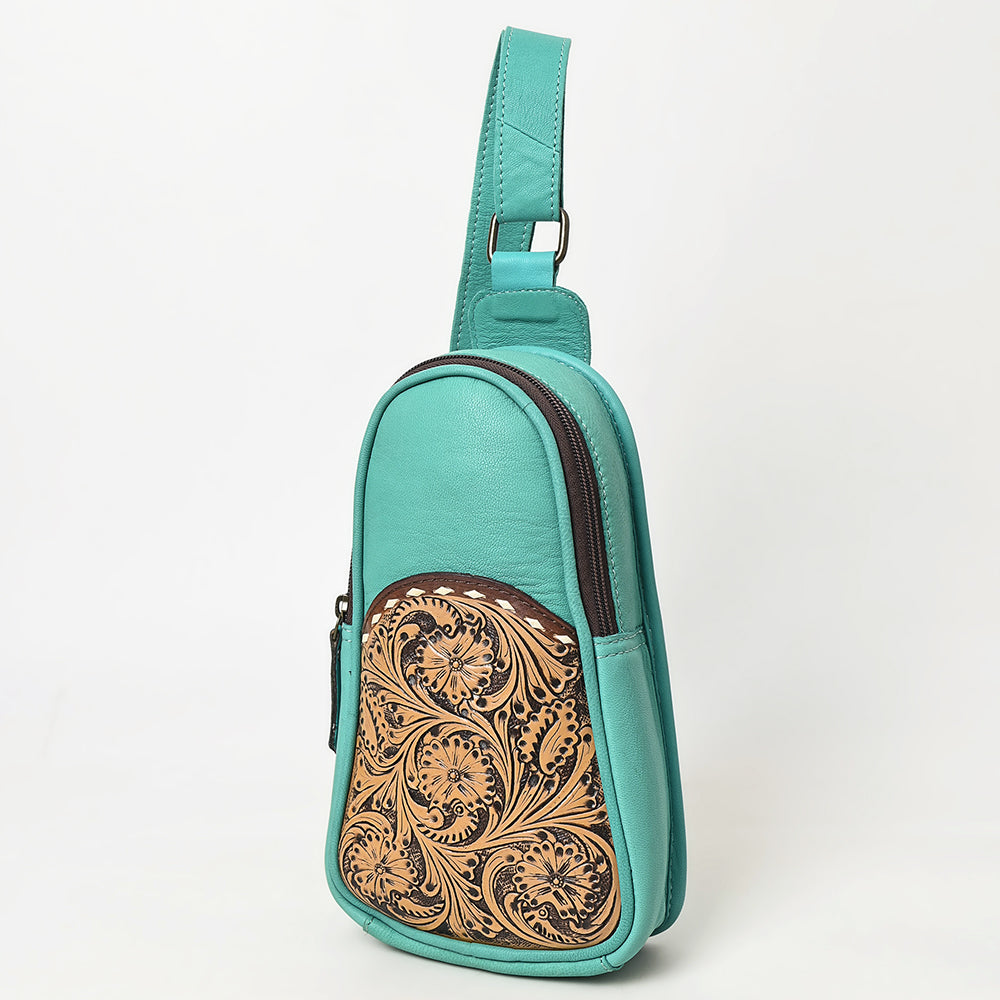 OHG188 Sling Hand Tooled Genuine Western Leather Women Bag