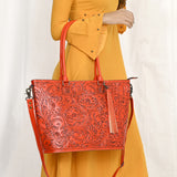 ADBG1480 Tote Hand Tooled Genuine Western Leather Women Bag