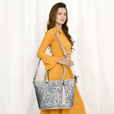 ADBG1480 Tote Hand Tooled Genuine Western Leather Women Bag