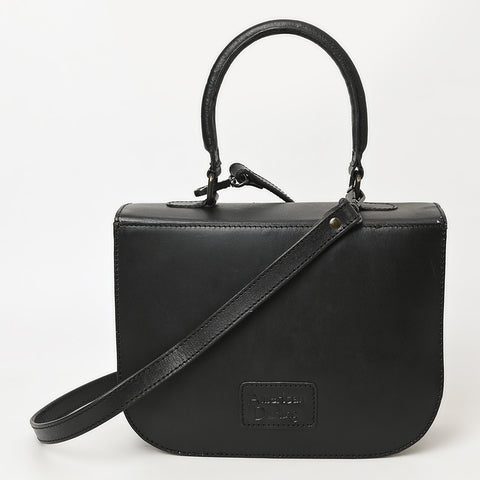 ADBGZ840 Black Hand-Tooled Genuine Leather Western Tote Bag American Darling