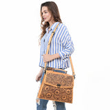 ADBGZ841 Hand-Tooled Genuine Leather Western Tote Bag - American Darling
