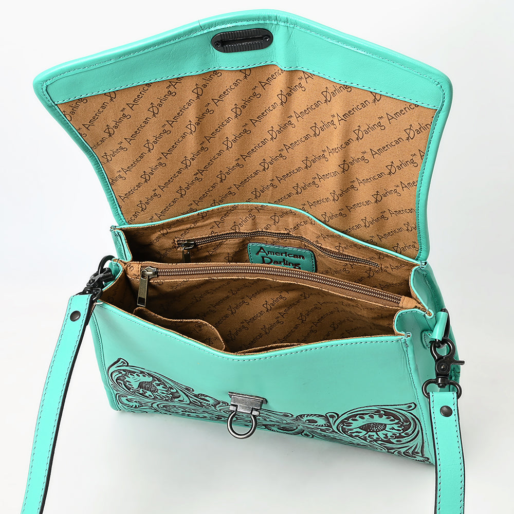 ADBGZ841 Hand-Tooled Genuine Leather Western Tote Bag - American Darling