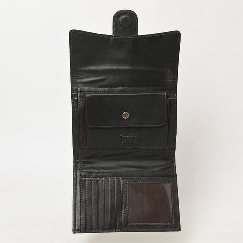 ADBGZ842 Hand-Tooled Leather & Cowhide Western Wallet Clutch American Darling