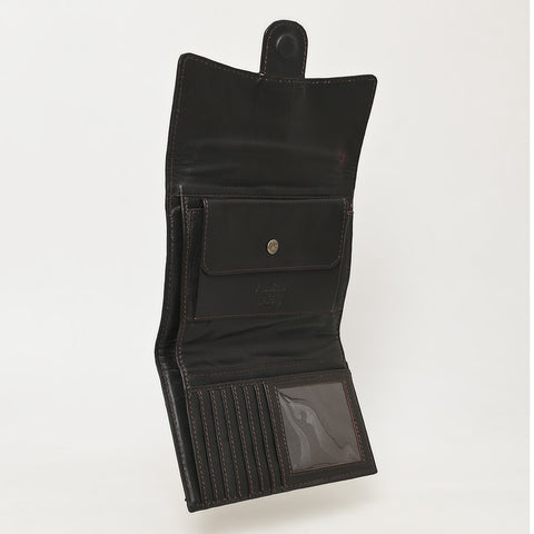 ADBGZ842 Hand-Tooled Leather & Cowhide Western Wallet Clutch American Darling