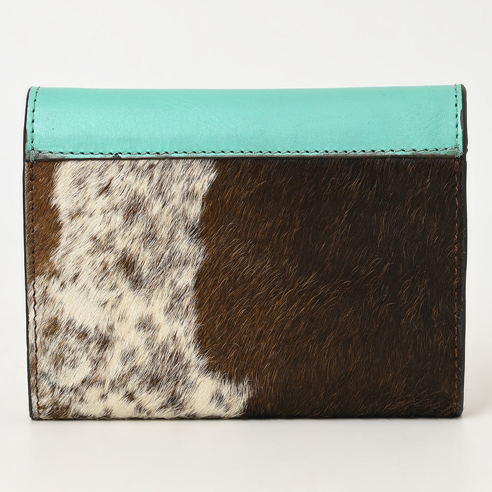 ADBGZ842 Hand-Tooled Leather & Cowhide Western Wallet Clutch American Darling