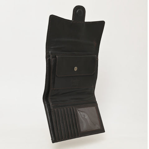 ADBGZ842 Hand-Tooled Leather & Cowhide Western Wallet Clutch American Darling