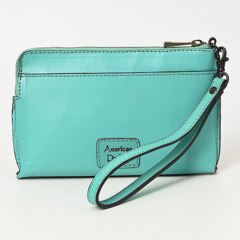 ADBGZ844 Hand-Tooled Genuine Leather Wristlet Wallet American Darling