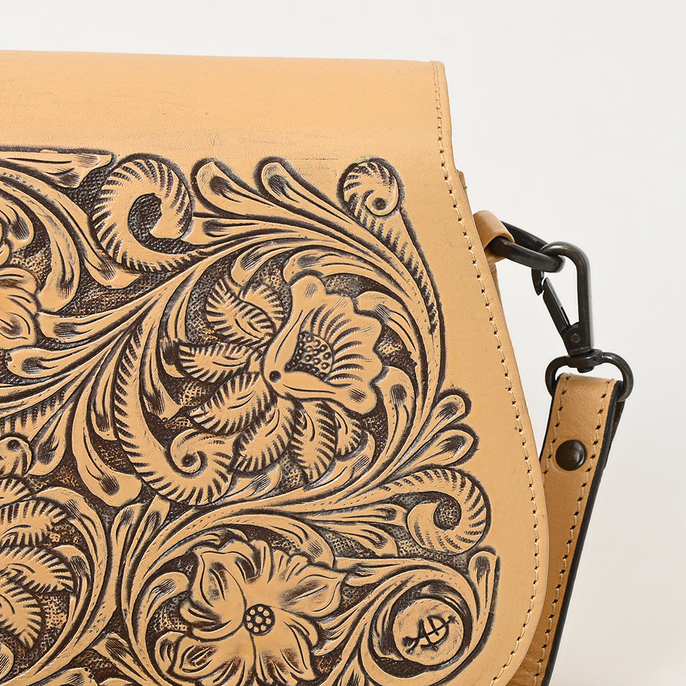 ADBGZ845 Hand-Tooled Genuine Leather Western Crossbody Bag - American Darling