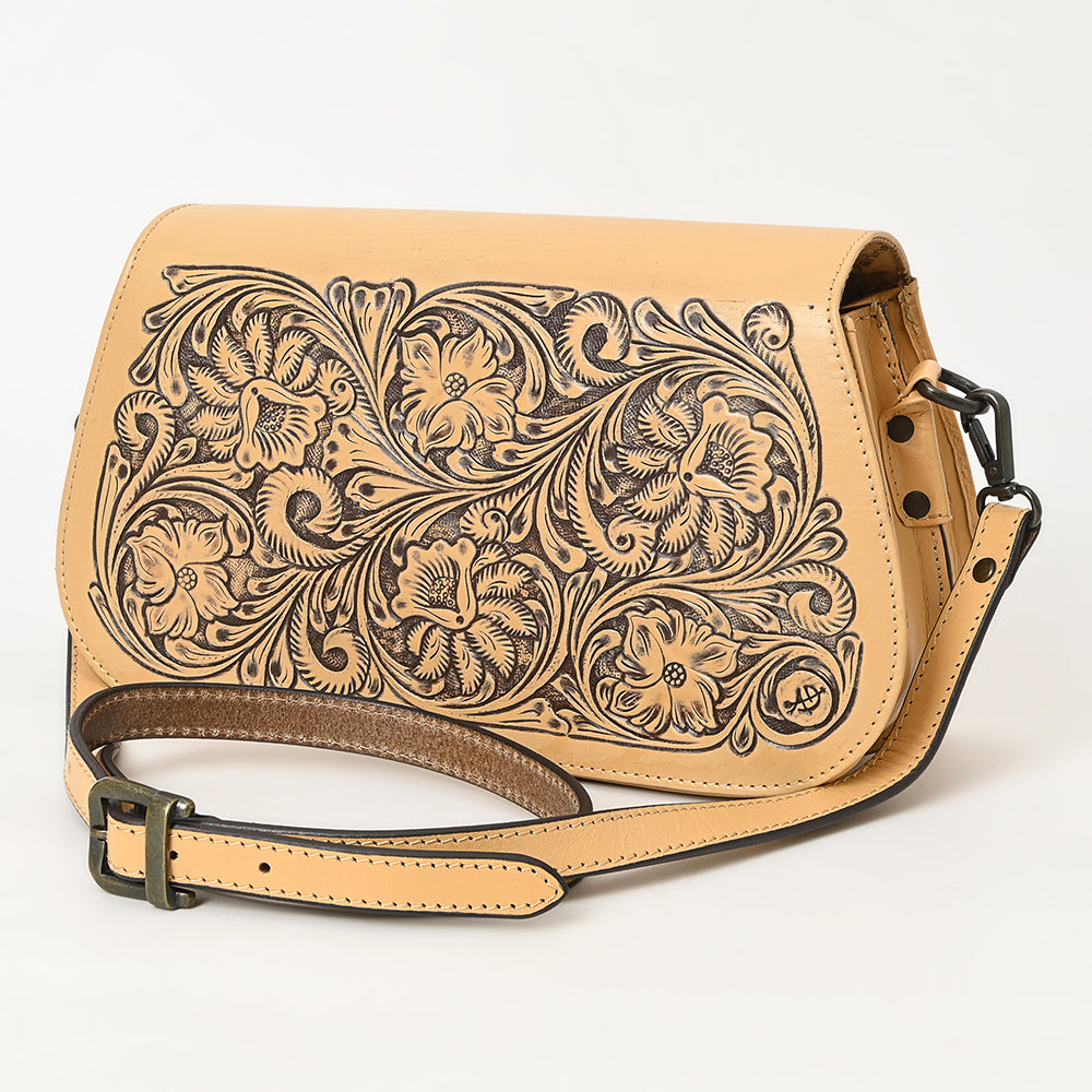 ADBGZ845 Hand-Tooled Genuine Leather Western Crossbody Bag - American Darling