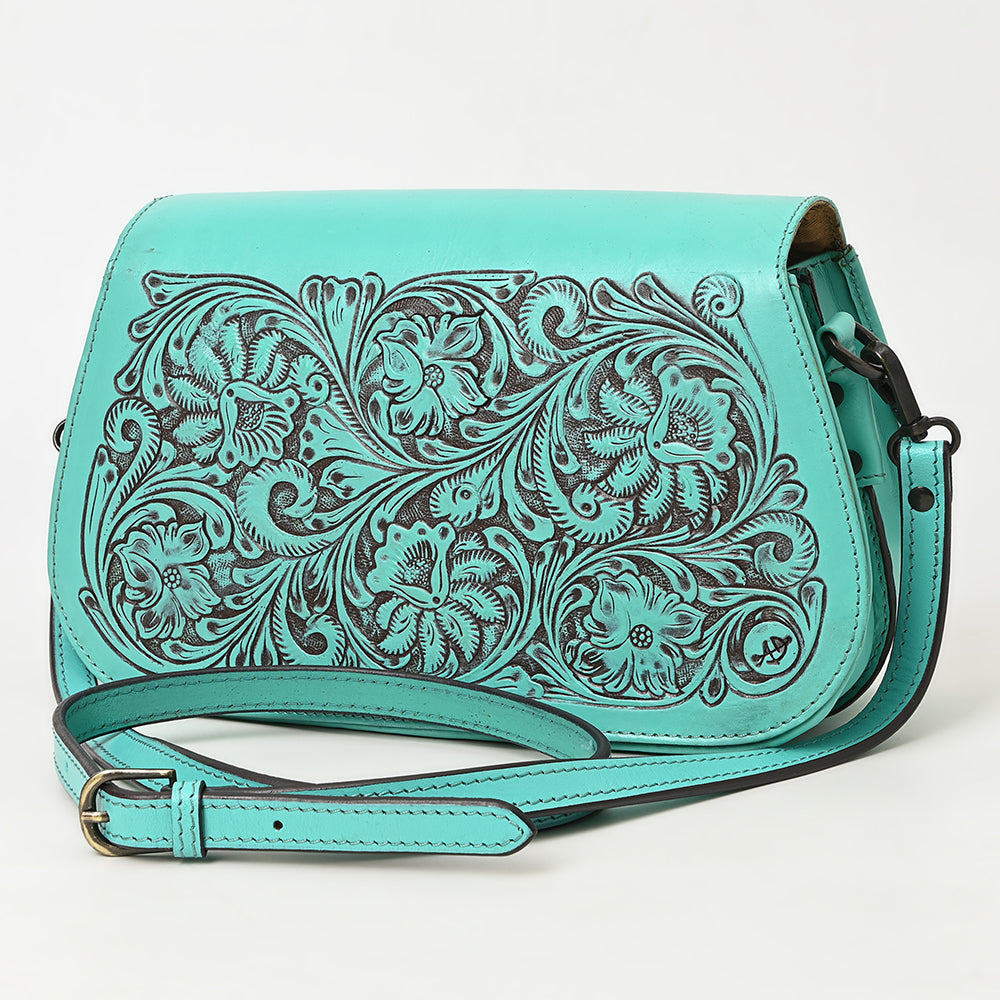 ADBGZ845 Hand-Tooled Genuine Leather Western Crossbody Bag - American Darling