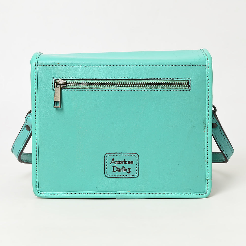 ADBGZ847 Western Cowhide & Hand-Tooled Leather Crossbody Bag American Darling