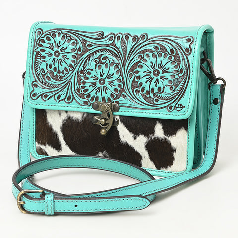 ADBGZ847 Western Cowhide & Hand-Tooled Leather Crossbody Bag American Darling