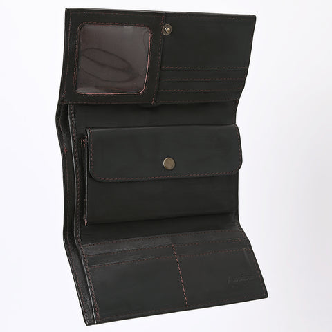 ADBGZ848 Hand-Tooled Leather & Cowhide Women Western Wallet American Darling