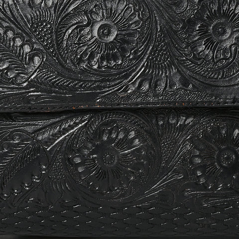 ADBGZ852 Black Tooled Leather Chain Crossbody Bag American Darling