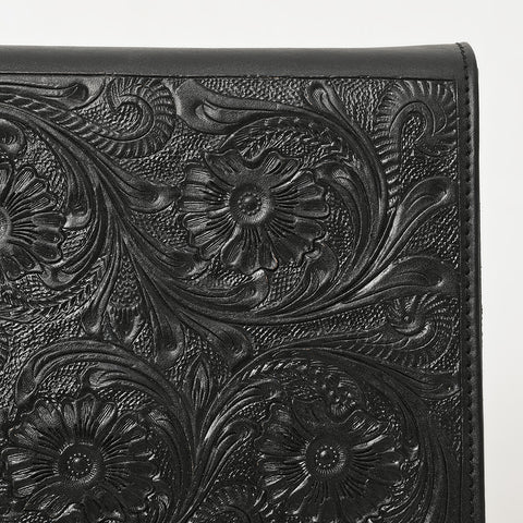 ADBGZ854 Black Tooled Leather Chain Strap Crossbody Bag American Darling