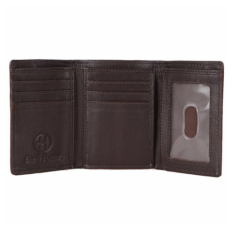 BEBGM166-Western Leather Trifold Wallet