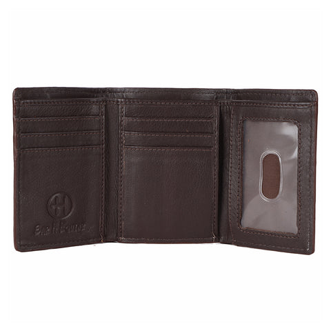 BEBGM168-Western Leather Trifold Wallet