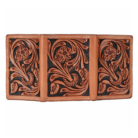 BEBGM170-Western Leather Trifold Wallet