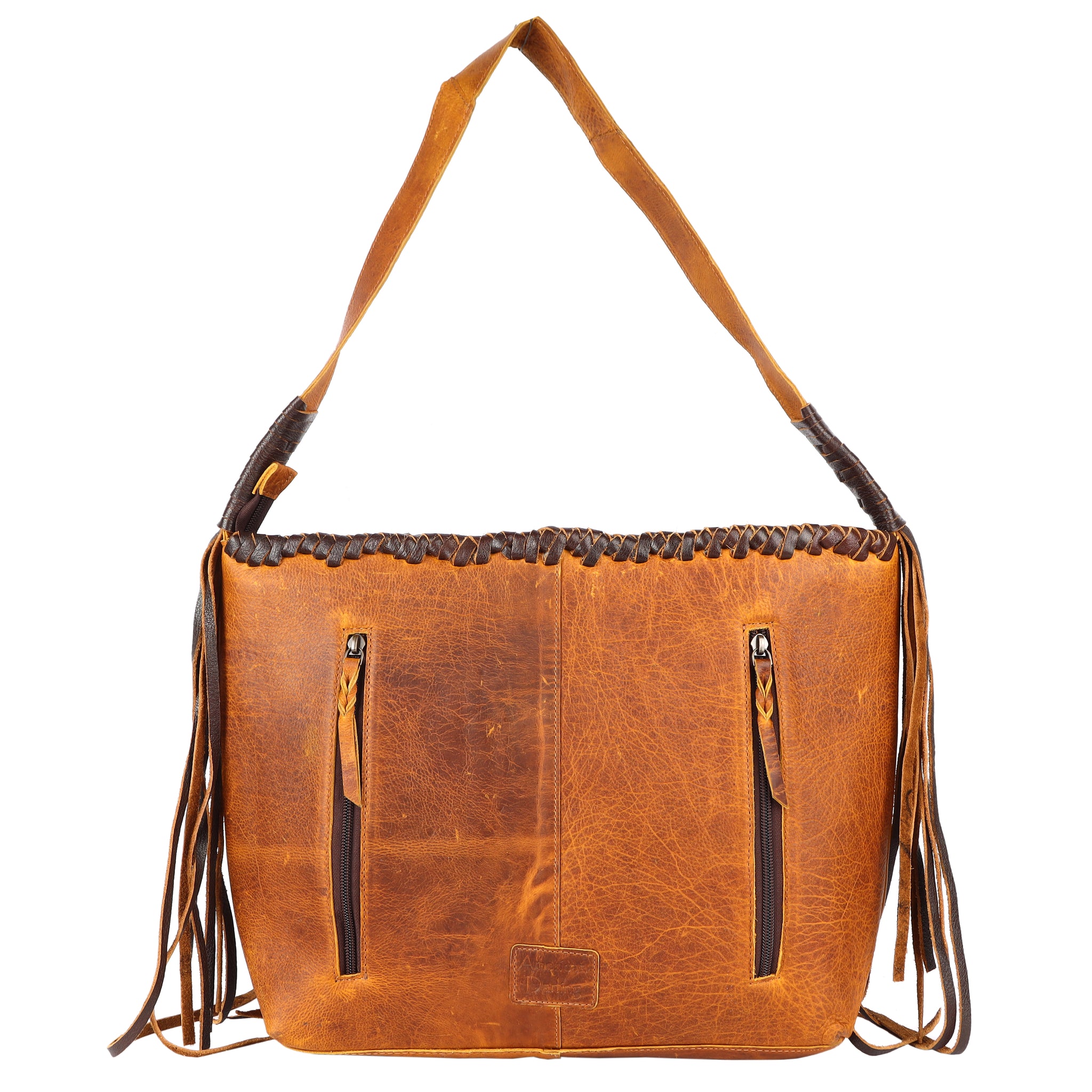 ADBGM422B Thunderbird Leather Hobo Bag with Fringe & Concho Accents - American Darling