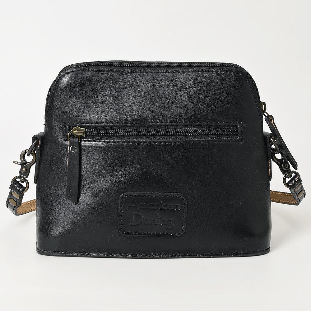 ADBG769 Western Tooled Leather Crossbody with Longhorn Design American Darling