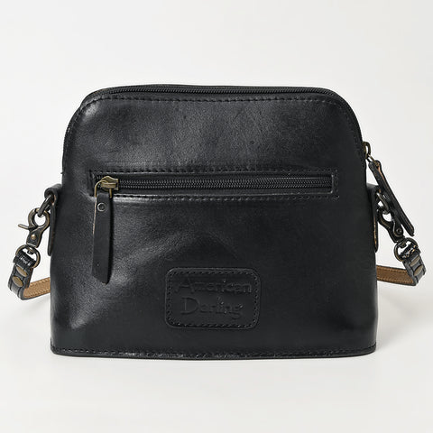 American Darling Hand Tooled Western Leather Crossbody - Floral Carved Full Grain Leather