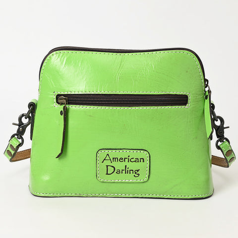 American Darling Hand Tooled Western Leather Crossbody - Floral Carved Full Grain Leather