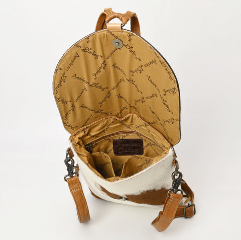 American Darling Hair-On Cowhide & Hand-Tooled Crossbody Bag | Tassel Flap Purse