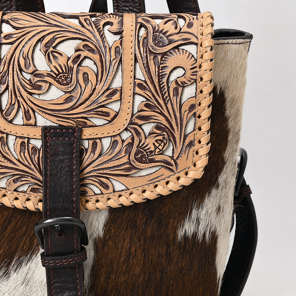 ADBGZ864 Mini Cowhide & Tooled Leather Backpack Western Rucksack | American Darling
