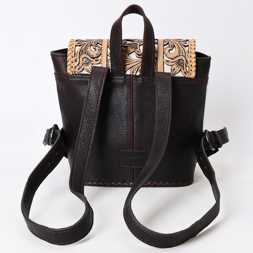 ADBGZ864 Mini Cowhide & Tooled Leather Backpack Western Rucksack | American Darling