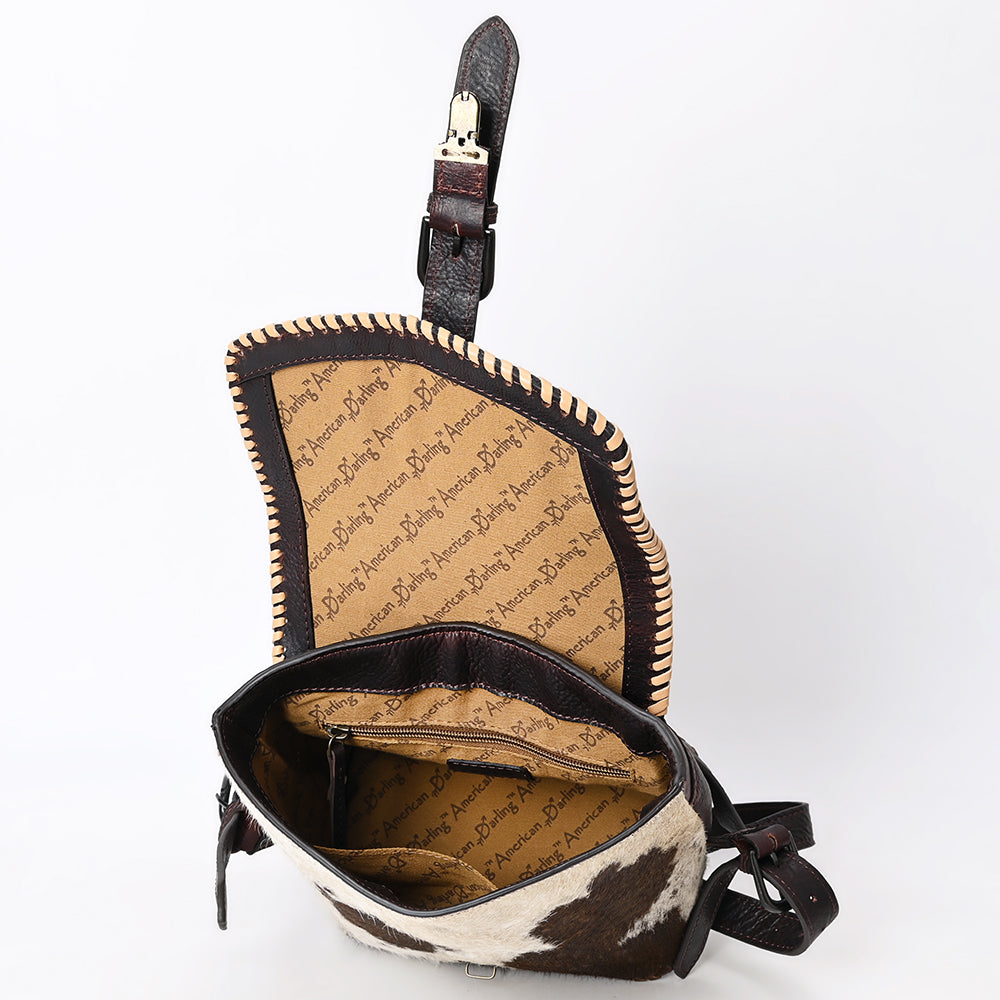 ADBGZ864 Mini Cowhide & Tooled Leather Backpack Western Rucksack | American Darling